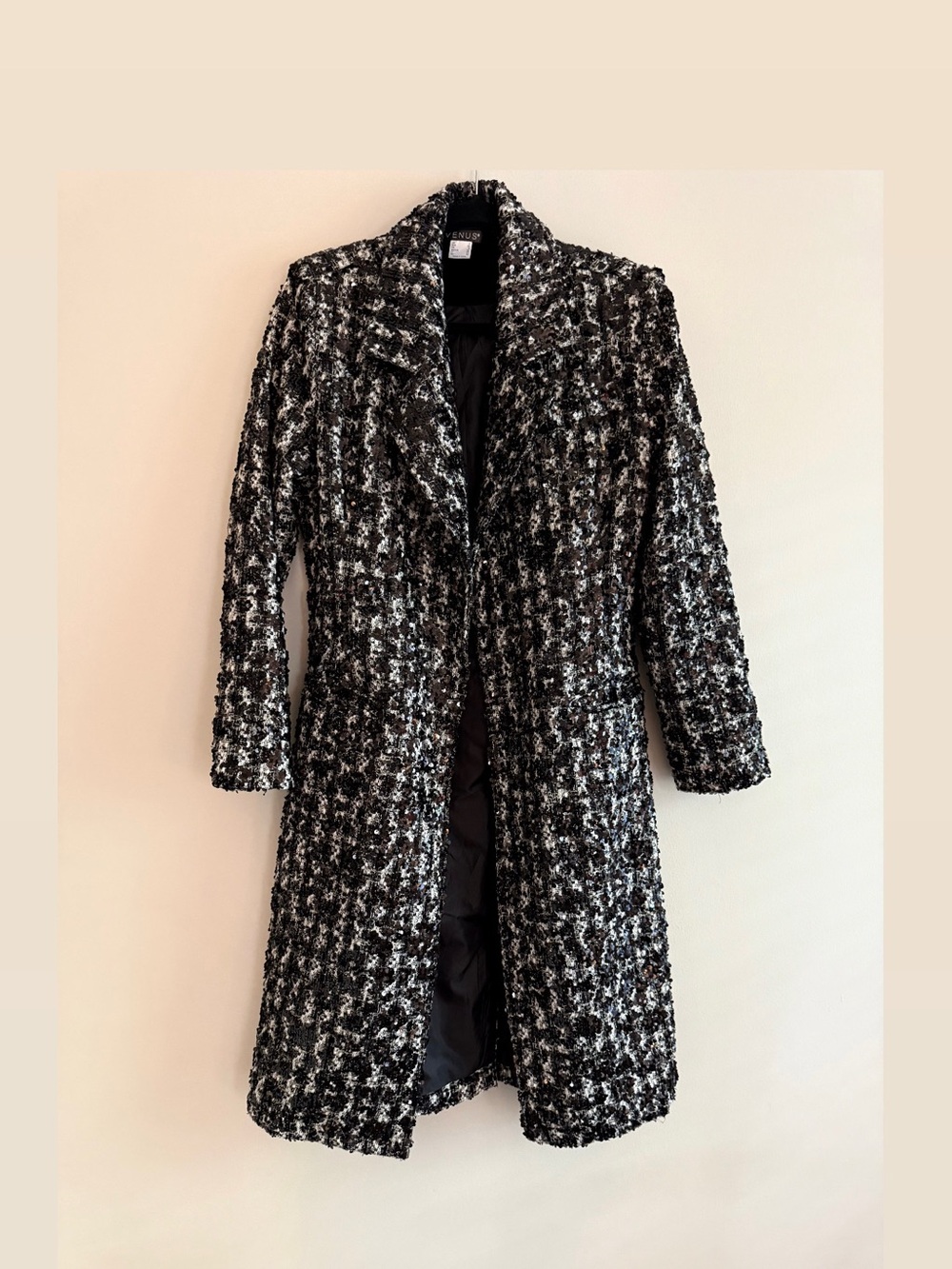 Venus Sequin Tweed Coat